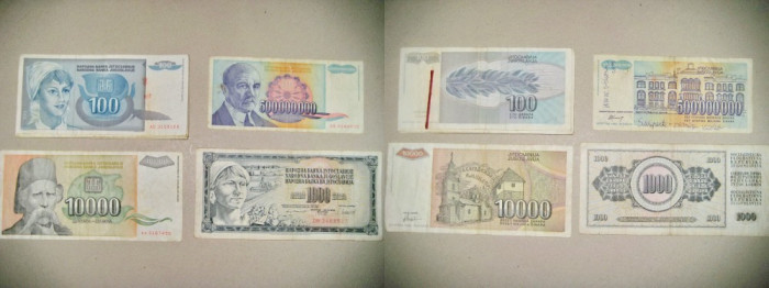 B130-15 Bancnote Yugoslavia moderne intre 1980- 1995.