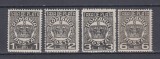 ROMANIA 1932/1938 TAXA DE PLATA COROANA (CU FILIGRAN) EMISIUNEA I-a SERIE MNH