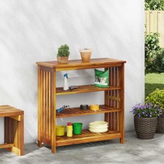 vidaXL Dulap de grădină cu raft cu depozitare Maro 90 x 40 x 90cm