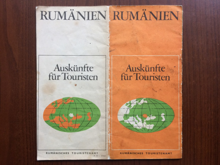 rumanien auskunfte fur touristen informatii pt. turisti brosura 1969 lb. germana