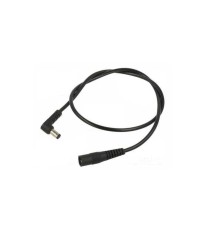 Cablu 0.5m DC 5.5x2.1 mm mufa 90 grade - soclu 5.5x2.1 mm 2A 2x0.5mm2 WEST POL A21-C21-C050-050BK