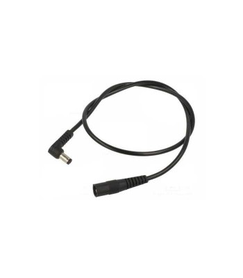 Cablu 0.5m DC 5.5x2.1 mm mufa 90 grade - soclu 5.5x2.1 mm 2A 2x0.5mm2 WEST POL A21-C21-C050-050BK foto
