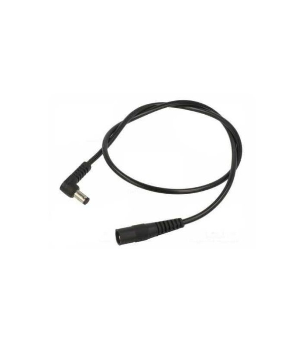Cablu 0.5m DC 5.5x2.1 mm mufa 90 grade - soclu 5.5x2.1 mm 2A 2x0.5mm2 WEST POL A21-C21-C050-050BK