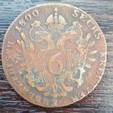 (M1453) MONEDA AUSTRIA - 6 KREUZER 1800, LIT. S (MONETARIA SMOLNIK - SLOVACIA), FRANCISC II