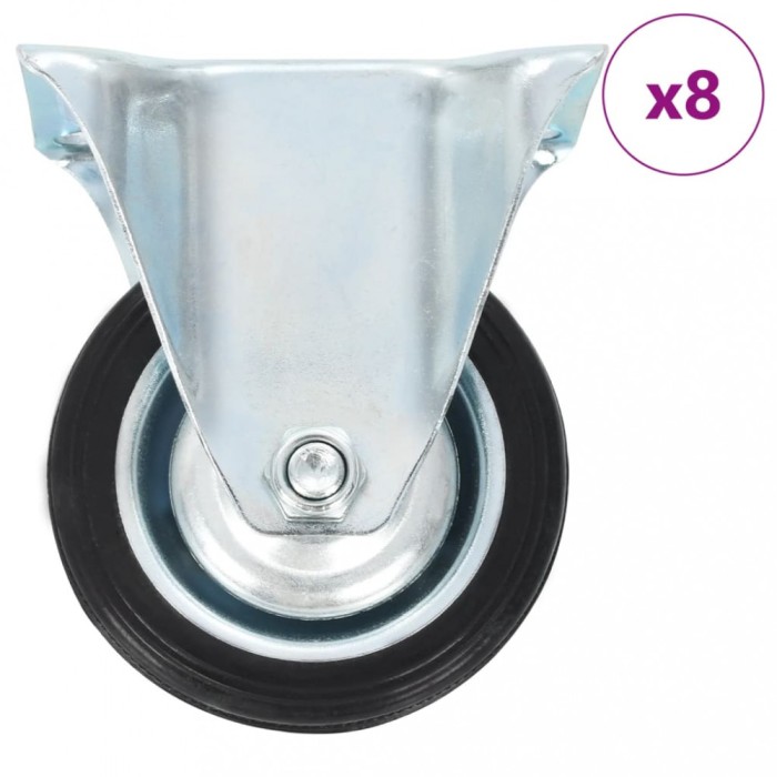 Gossi roti fixe, 8 buc., 75 mm