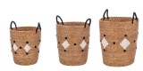 Cumpara ieftin Set 3 cosuri depozitare iarba mare multicolora 30 x 40, 35 x 46, 40 x 51 cm