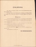 HST A420 Invitație 1901 jubileu Asociațiunea Funebrală Timișoara lb germană