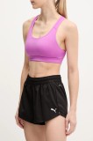 Puma pantaloni scurți de antrenament Train All Day Essentials culoarea negru, neted, high waist, 525903
