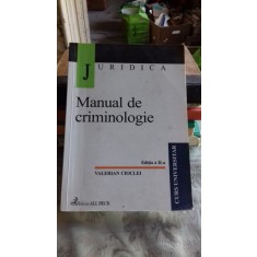 MANUAL DE CRIMINOLOGIE - VALERIAN CIOCLEI