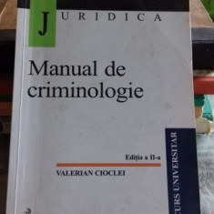 MANUAL DE CRIMINOLOGIE - VALERIAN CIOCLEI