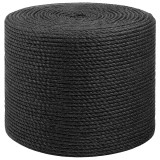 vidaXL Fr&acirc;nghie din Jute 6 Negru 100% jute Tossa 42011603