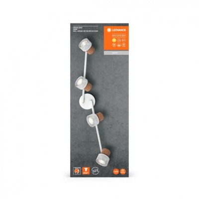 Spot LED cvadruplu ajustabil Ledvance DECOR CORK, 4xGU10, 4x3.4W, 920 foto