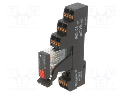 Releu interfață DPDT WEIDM&amp;Uuml;LLER DRI 230V AC 5A pentru șină DIN foto