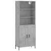 Dulap inalt, gri beton, 69,5x34x180, lemn compozit