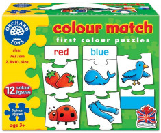 Joc Educativ - Puzzle in Limba Engleza Invata Culorile prin Asociere - Colour Match foto