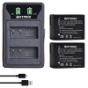 Set 2 Acumulatori DMW-BLG10 BLE9 + Incarcator Dublu LED Panasonic GF6 GX7 LX100 GX85 GX80 GX9 TZ95 ZS100 ZS200 TX1 G100 G110