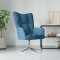 vidaXL Scaun de relaxare, albastru, catifea 328127