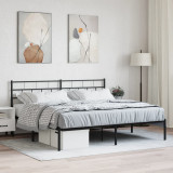 VidaXL Cadru de pat metalic cu tăblie, negru, 183x213 cm