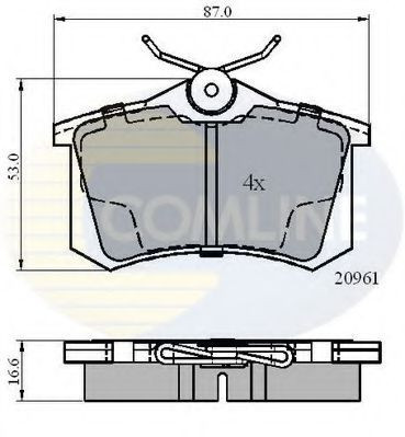 Set placute frana,frana disc VW LUPO (6X1, 6E1) (1998 - 2005) COMLINE CBP0797 foto