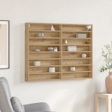 vidaXL Dulap cu vitrină, stejar artizanal 100x8,5x75 cm lemn prelucrat