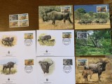 Mozambic - serie 4 timbre MNH, 4 FDC, 4 maxime, fauna wwf