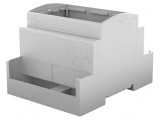 Carcasă pentru șină DIN 90x71x62mm gri 4 module
