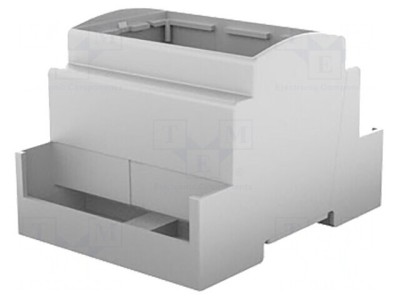 Carcasă pentru șină DIN 90x71x62mm gri 4 module foto