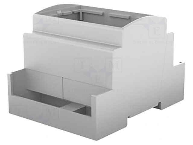 Carcasă pentru șină DIN 90x71x62mm gri 4 module