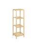 Etajera Depozitare Lemn Bambus KL272, 4 Rafturi, Multifunctionala, 33x37x110 cm, Natur