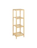 Etajera depozitare KL272, cu 4 rafturi, lemn, multifunctional, natur
