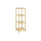 Etajera depozitare KL272, cu 4 rafturi, lemn, multifunctional, natur