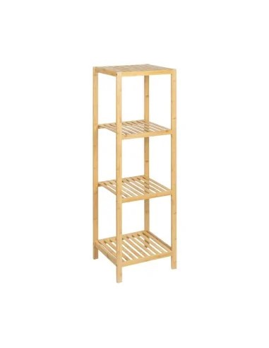 Etajera depozitare KL272, cu 4 rafturi, lemn, multifunctional, natur