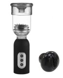 Masturbator Dr. Jet -2 Accesorii, 5 Moduri Vibratii, 3 Moduri Suctiune, USB, Negru