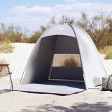 Cumpara ieftin Cort de plajă 3 persoane, gri, impermeabil