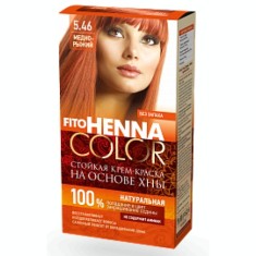 Vopsea de par permanenta fara amoniac FITO Henna Color 5.46 CUPRU ROSCAT foto