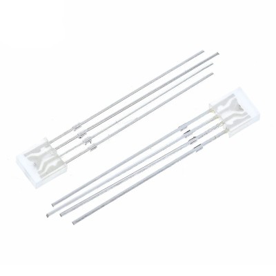 10 bucati x LED dreptunghiular RGB 255 / Rectangular common CATHODE foto