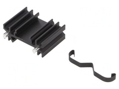 Radiator Extrudat Negru 25mm TO202 TO218 TO220 TOP3 foto