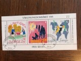 SUEDIA 1985 - EVENIMENT ANUL INTERNATIONAL AL TINERETULUI COLITA NESTAMPILATA, Nestampilat
