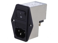 Conector alimentare AC soclu tată 6A 250VAC IEC 60320