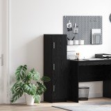 vidaXL Sideboard Negru de Stejar Stejar Negru MDF și Lemn Medie