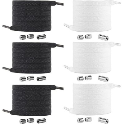 Set 6 sireturi reglabile cu 6 prinderi metalice la capete, 3 albe, 3 negre foto