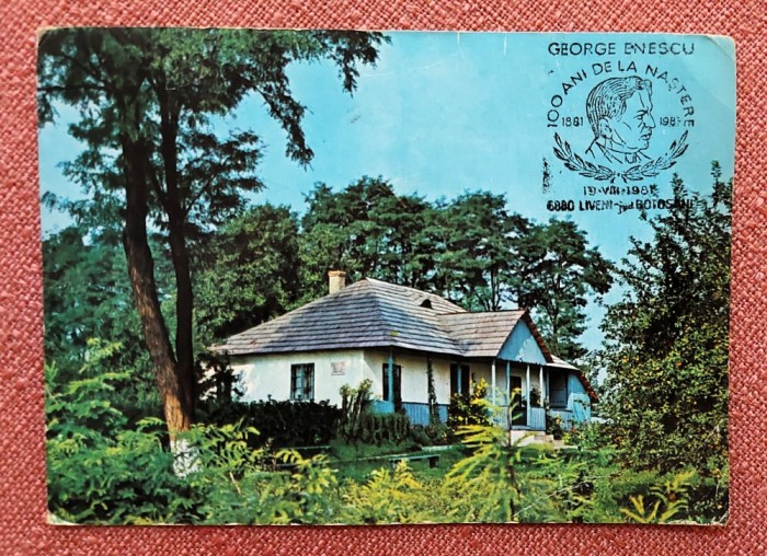 Jud, Botosani, Liveni: Casa memoriala George Enescu. 100 ani de la nastere - Necirculata