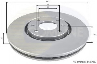 Disc frana CITROEN C5 I Estate (DE) (2001 - 2004) COMLINE ADC1544V foto