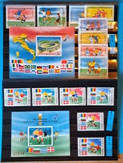 TIMBRE ROMANIA LP1234+1235;1237+1238-LOT C.M. ITALIA 90-MNH -vezi descriere- foto