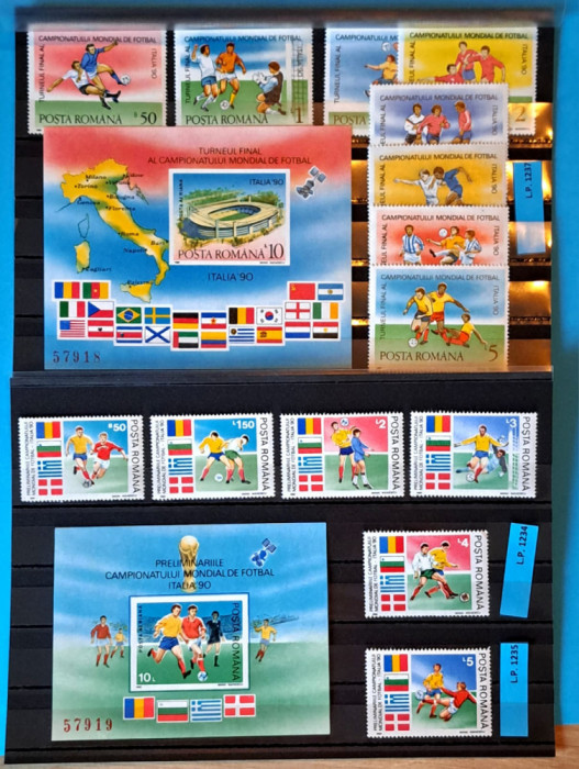 TIMBRE ROM&Acirc;NIA LP1234+1235;1237+1238-LOT C.M. ITALIA 90-MNH -vezi descriere-