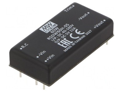 Convertor DC/DC 60W 40-160V la 5V 12A foto