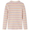 Tricou de copii cu m&acirc;neci lungi, ocru, 92, vidaXL