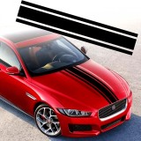 Sticker autoadeziv Tuning, model &quot;Triple Stripes&quot;, dimensiune 125 x 22 cm, culoare Neagra FAVLine Selection, Oem