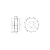 Tambur frana Delphi BF169, parte montare : Punte Spate