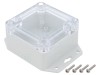 Carcasa Universala KRADEX IP65 Policarbonat 75x75x45mm ZP Cu Lame Fixare Transparent Gri